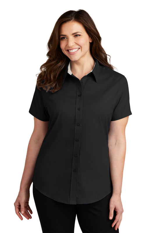 SHORT SLEEVE LADIES BUTTON SHIRT L508