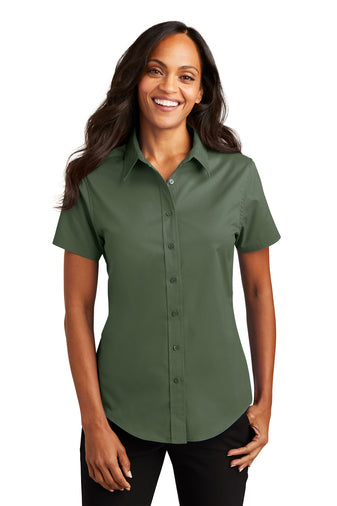 SHORT SLEEVE LADIES BUTTON SHIRT L508