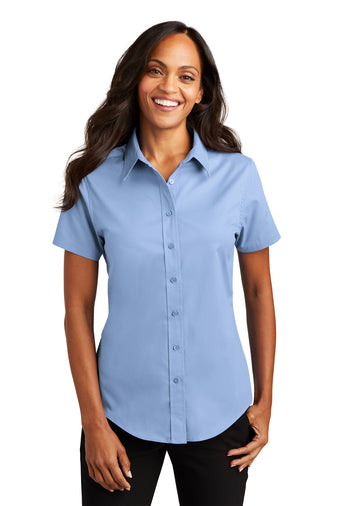 SHORT SLEEVE LADIES BUTTON SHIRT L508