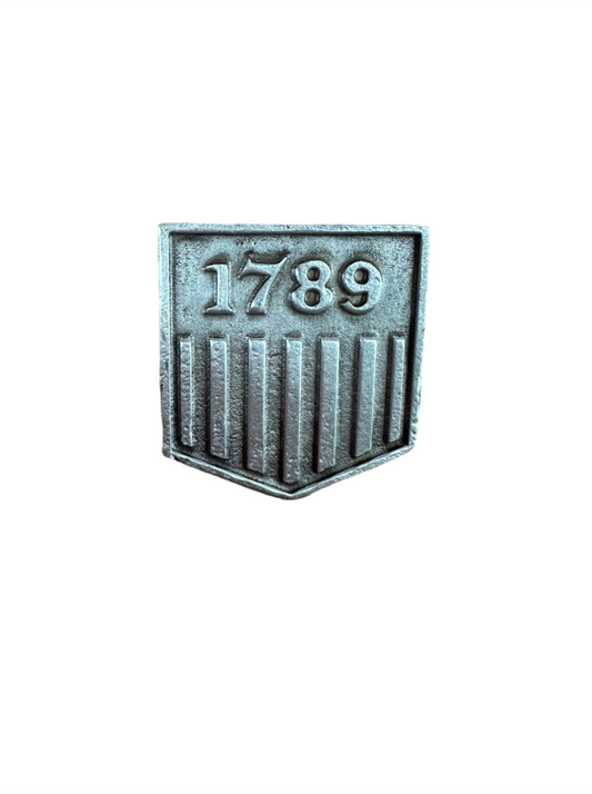 1789 SHIELD PEWTER LAPEL PIN