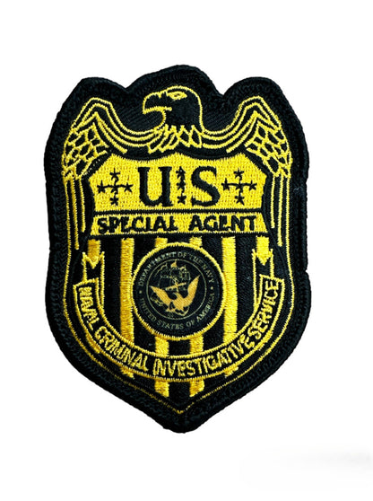 NCIS S/A BADGE 3 1/2 INCH PATCH W/ HOOK FASTNER