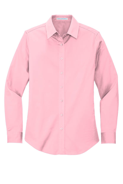 LADIES LONG SLEEVE BUTTON SHIRT L608