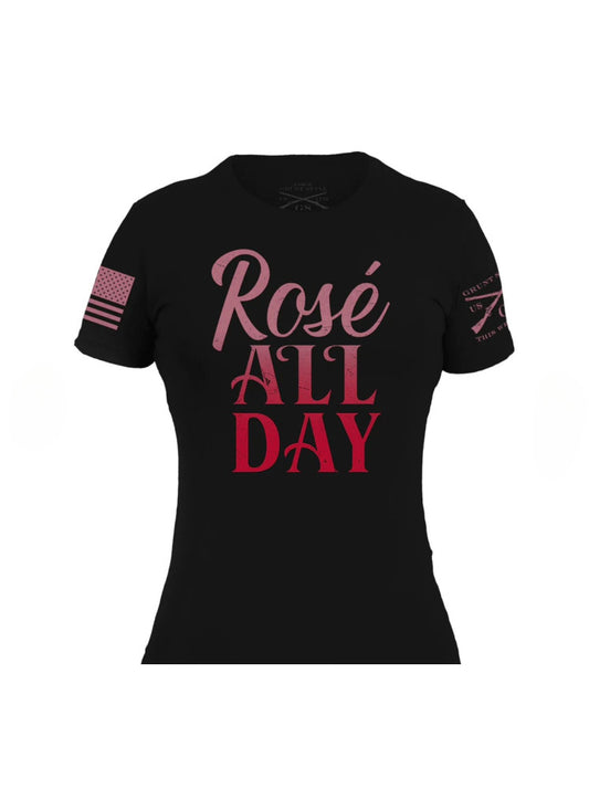 GRUNT STYLE LADIES ROSÉ ALL DAY T-SHIRT: BLACK