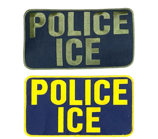 CLEARANCE POLICE ICE VEST PATCH 9X5