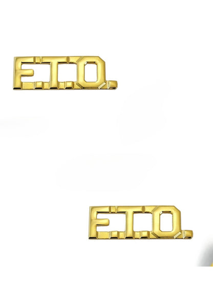 F.T.O. DIE STRUCK LETTERS PIN PAIRS 3/8" High