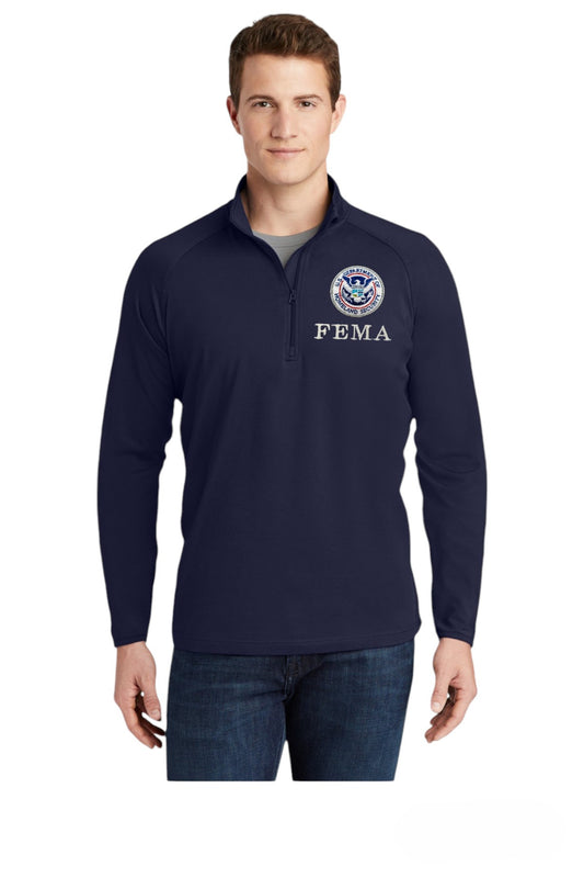 MEN'S FEMA SPORT TEK SPORT WICK STRETCH 1/2 ZIP PULLOVER-ST850