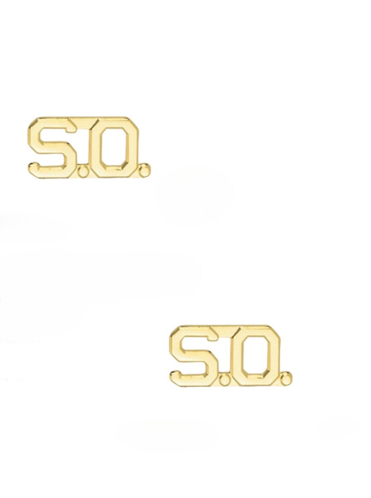 S.O. DIE STRUCK LETTERS PIN PAIRS 3/8" High