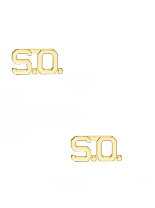 S.O. DIE STRUCK LETTERS PIN PAIRS 3/8" High