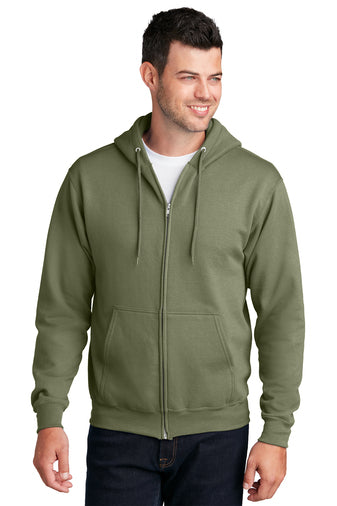 FULL ZIP HOODED SWEATSHIRT 50/50 FLEECE PC78ZH