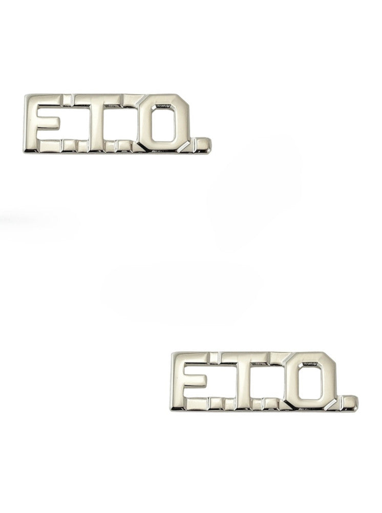 F.T.O. DIE STRUCK LETTERS PIN PAIRS 3/8" High