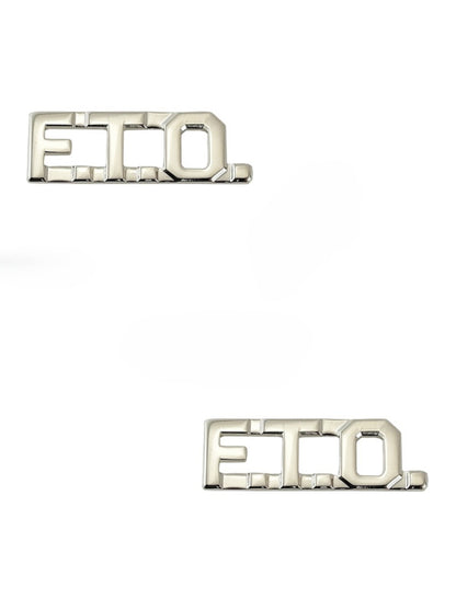 F.T.O. DIE STRUCK LETTERS PIN PAIRS 3/8" High