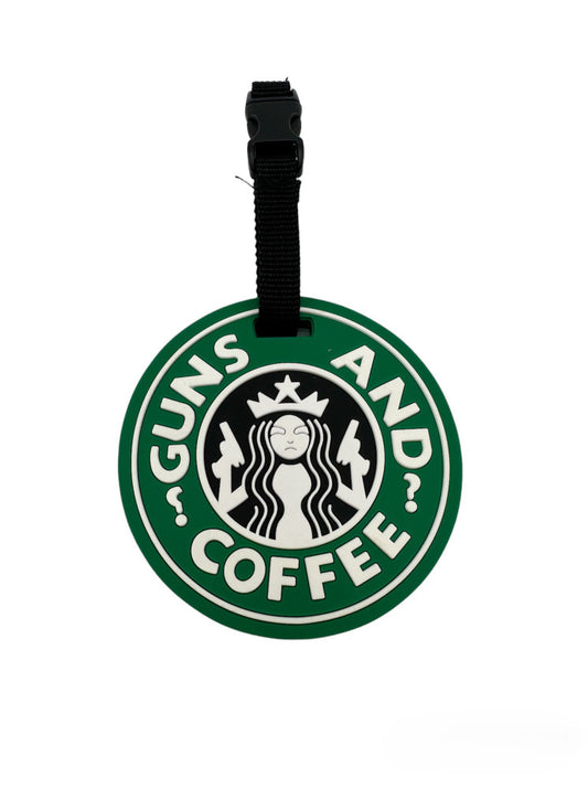 GUNS & COFFEE PVC MORALE LUGGAGE TAG