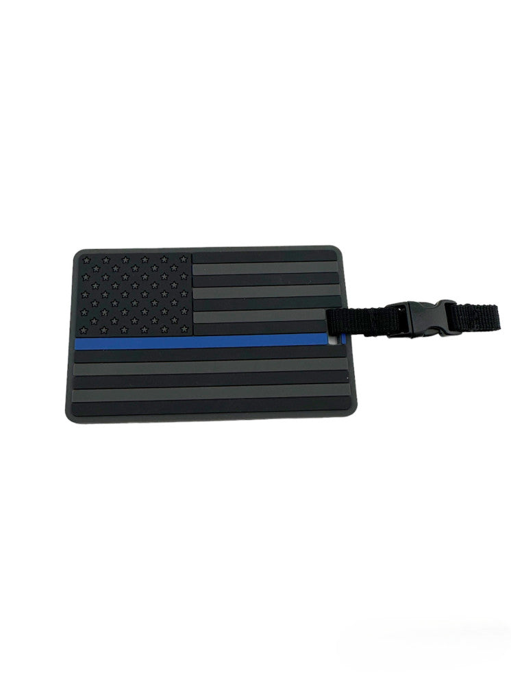 BLUE LINE FLAG PVC MORALE LUGGAGE TAG