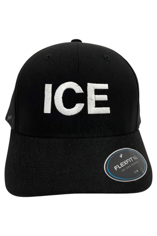 ICE WHITE LETTERS FLEX FIT HAT