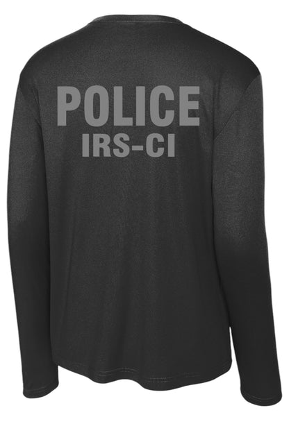 IRS RAID MOISTURE WICKING LONGSLEEVE T-SHIRT-BLACK/GREY INK-ST350LS