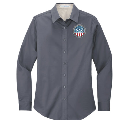 MEN'S CBP OFFICE OF TRADE LONGSLEEVE TWILL BUTTON UP DRESS SHIRT-S608