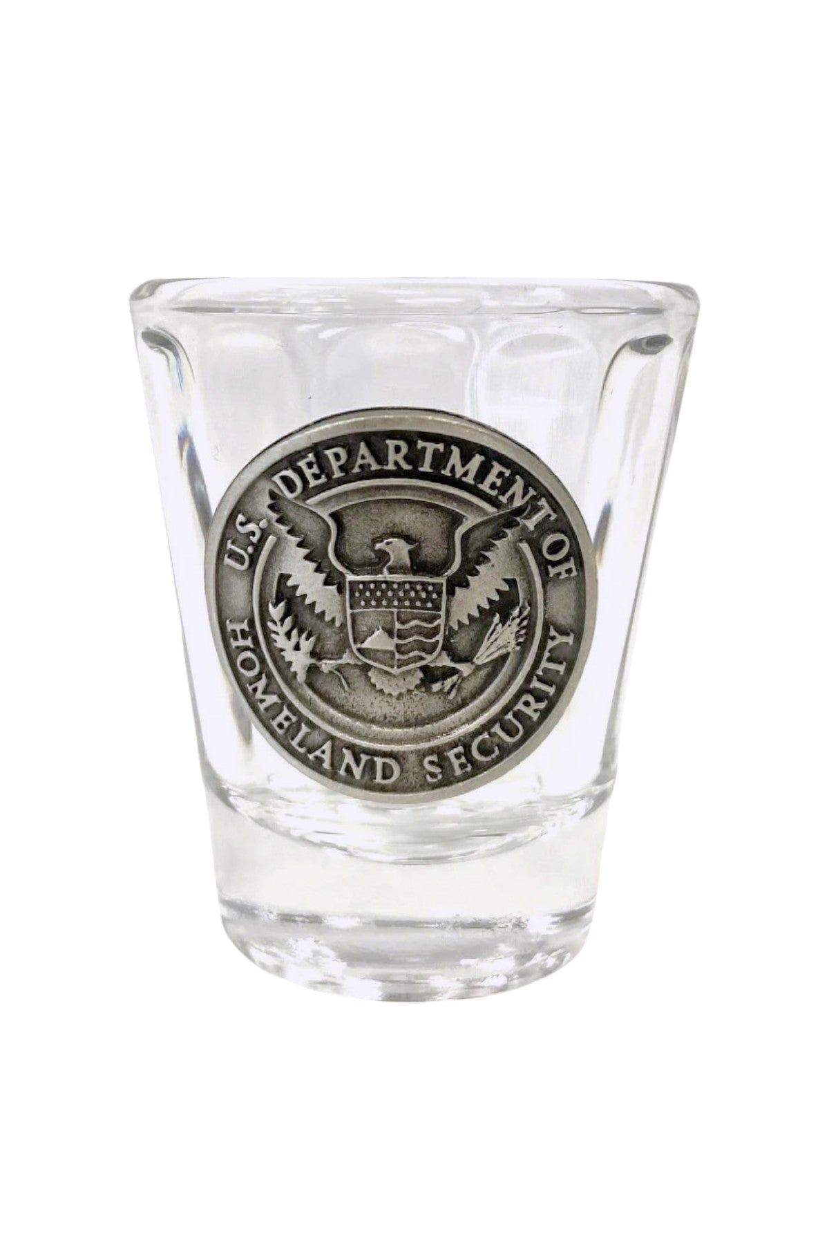 DHS ROUND SHOT GLASS W/ PEWTER SEAL