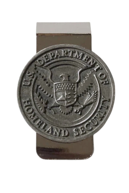 DHS SEAL PEWTER MONEY CLIP