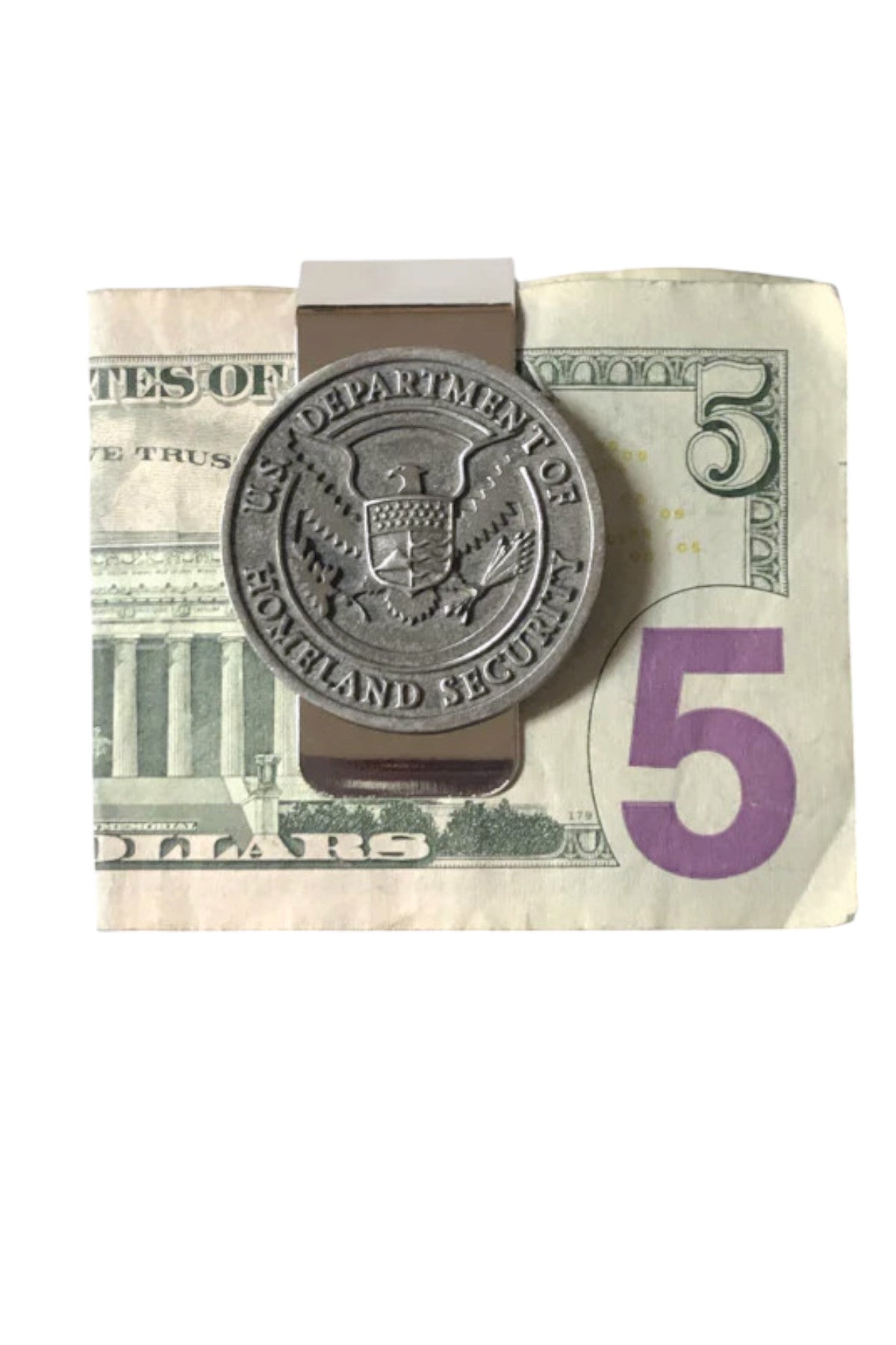 DHS SEAL PEWTER MONEY CLIP