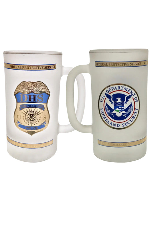 DHS FPS POLICE FROSTED BEER MUG