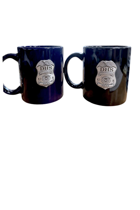 DHS FPS POLICE PEWTER COFFEE MUG