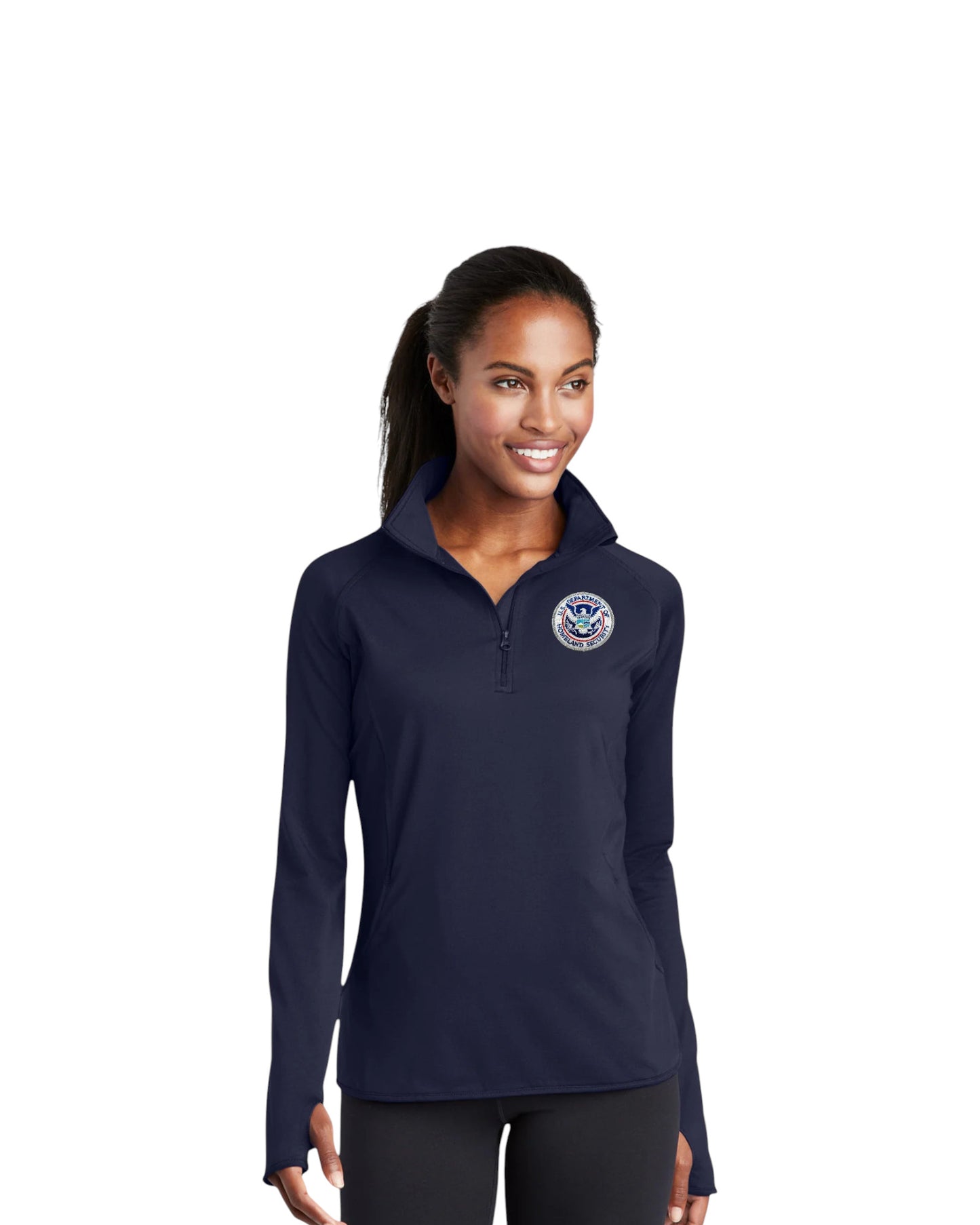 WOMEN'S DHS SPORT TEK SPORT WICK STRETCH 1/2 ZIP PULLOVER-LST850