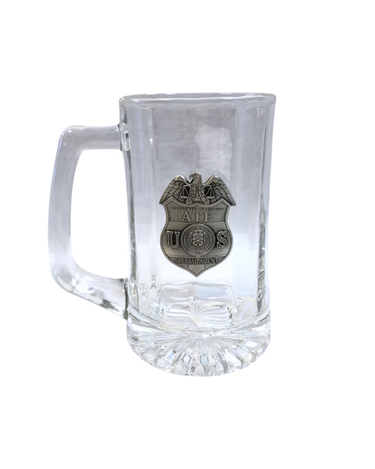 ATF SPECIAL AGENT PEWTER BADGE BEER MUG