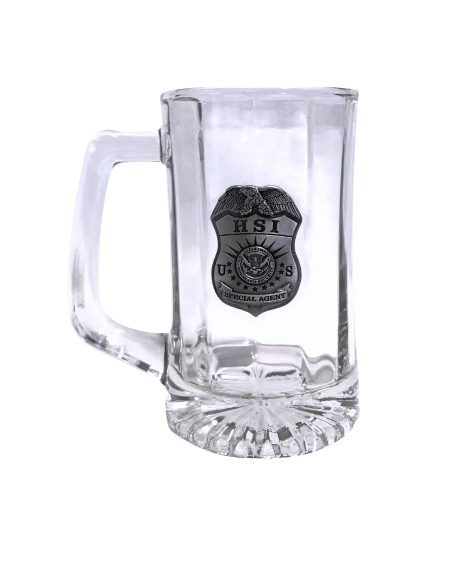 HSI SPECIAL AGENT PEWTER BADGE BEER MUG