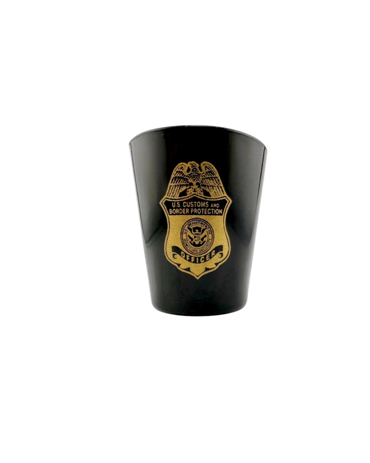 CBP ROUND BLACK SHOT GLASS