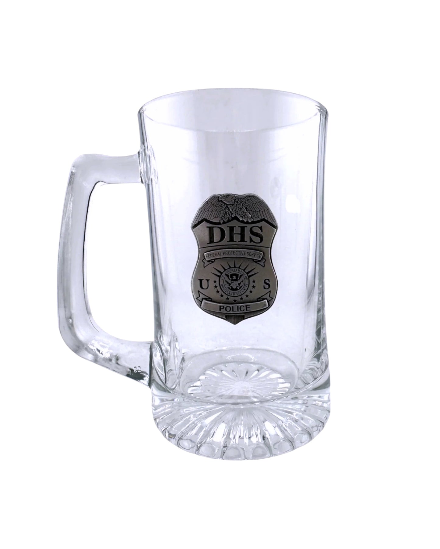 DHS FPS OFFICER PEWTER BADGE BEER MUG