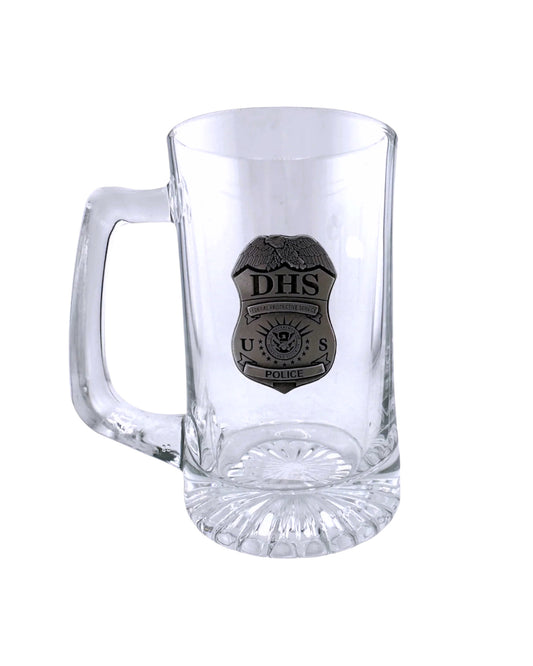 DHS FPS OFFICER PEWTER BADGE BEER MUG