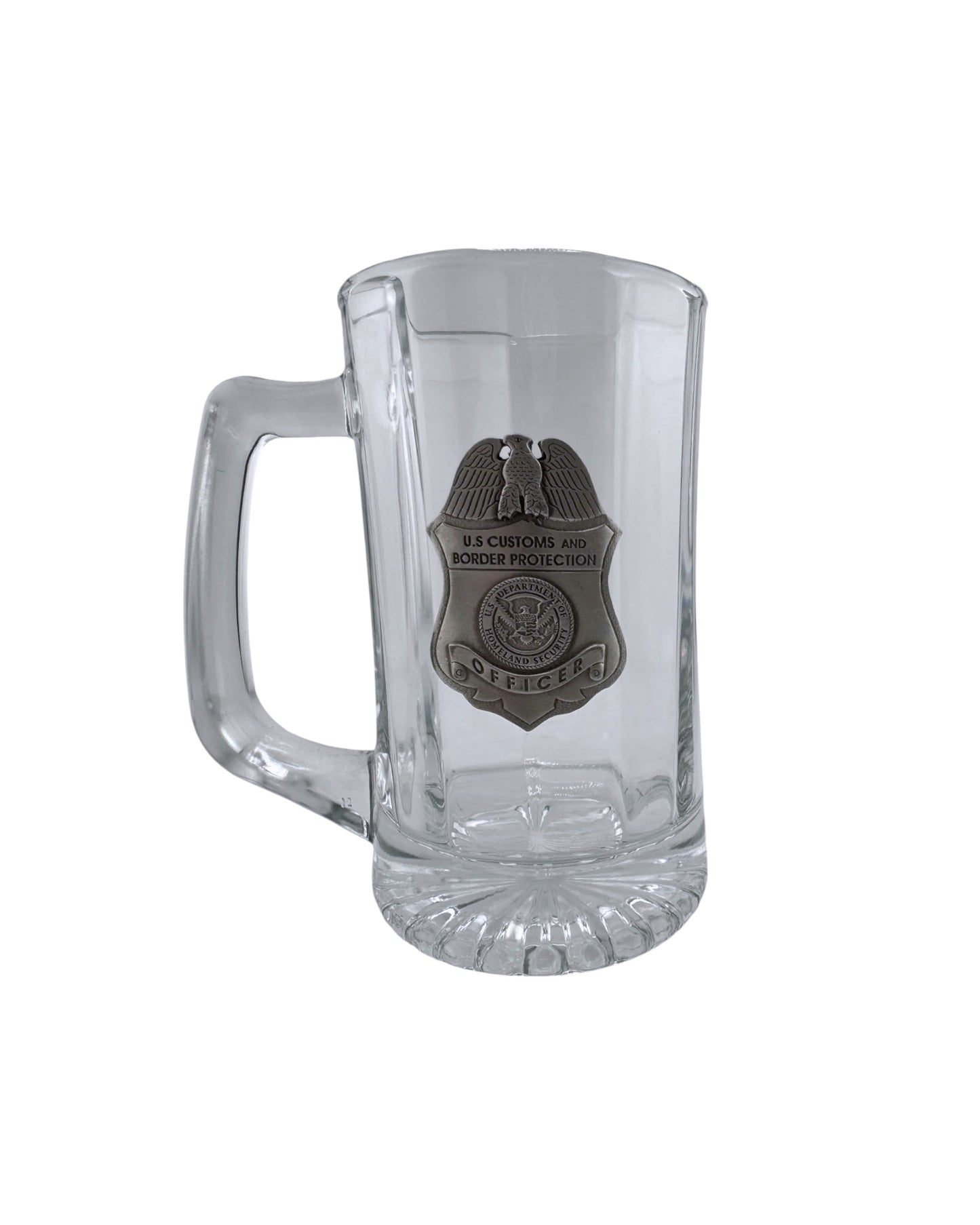 CBP OFFICER PEWTER BADGE BEER MUG