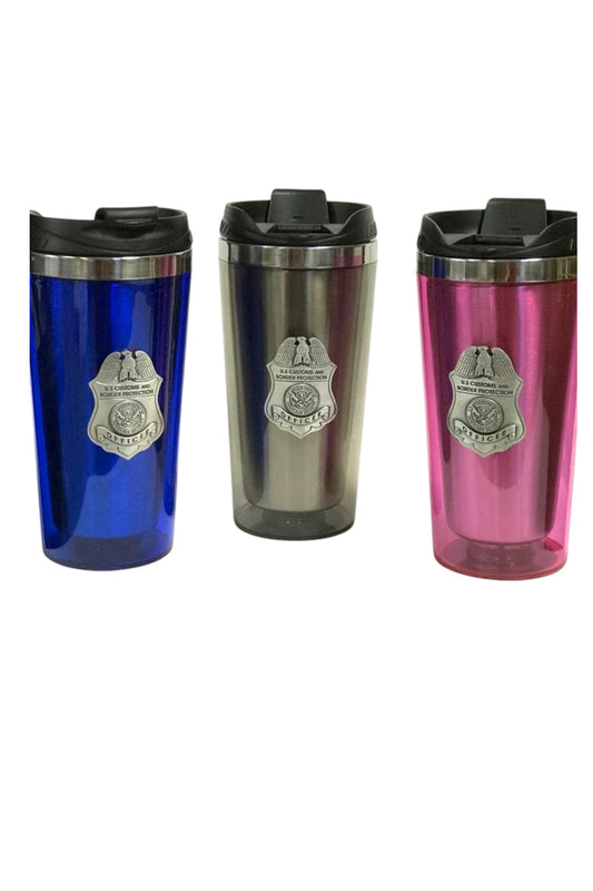 CBP INSULATED TUMBLER WITH PEWTER BADGE