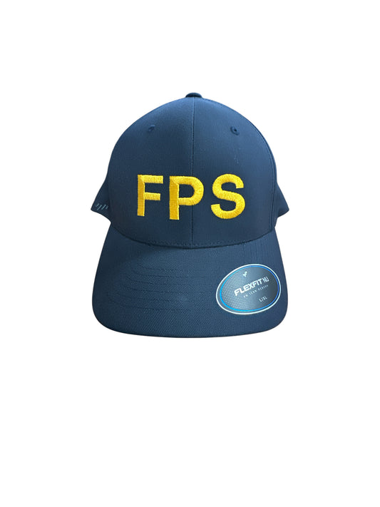 FPS GOLD LETTERS ON FLEX FIT HAT-NAVY