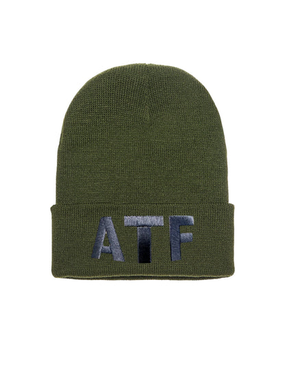 ATF LETTERS CUFFED KNIT BEANIE