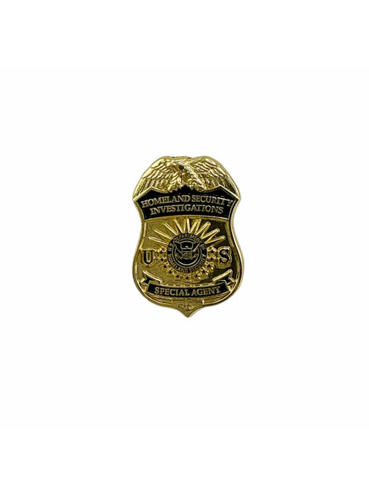 CLEARANCE HSI S/A LAPEL PIN GOLD/BLACK