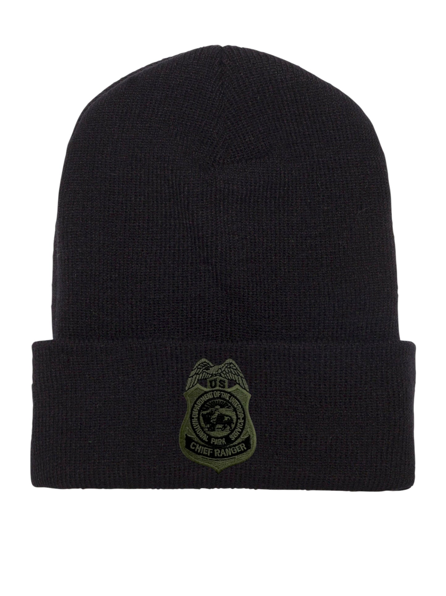 NPS BADGE CUFFED KNIT BEANIE