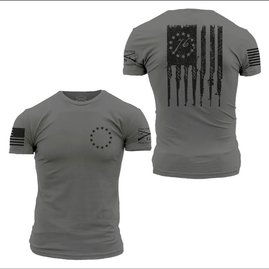 GRUNT STYLE BETSY RIFLE FLAG T-SHIRT