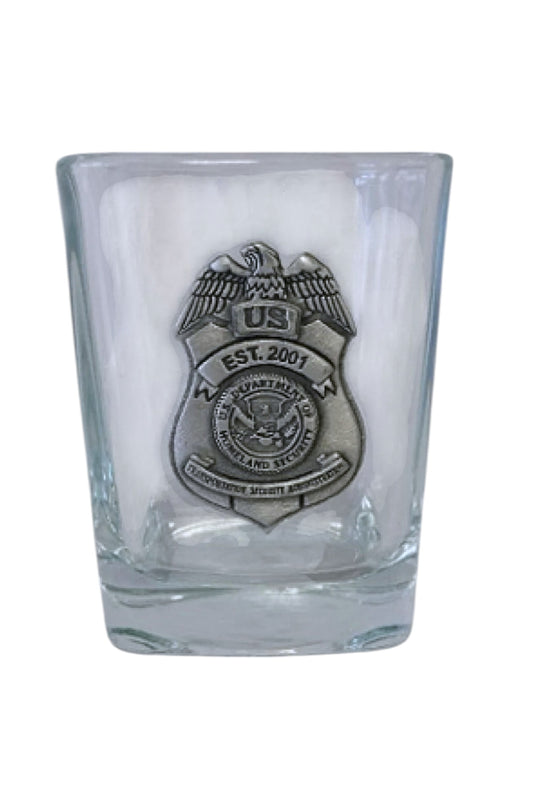 TSA PEWTER SQUARE SHOT GLASS