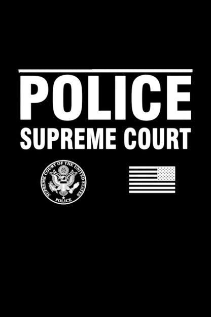 SUPREME COURT POLICE SOFT COTTON T-SHIRT-BLACK/WHITE