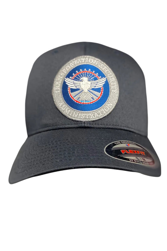 TSA INSIGNIA ON NAVY BLUE FLEX FIT HAT