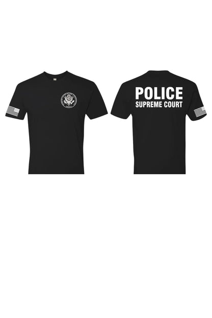 SUPREME COURT POLICE SOFT COTTON T-SHIRT-BLACK/WHITE