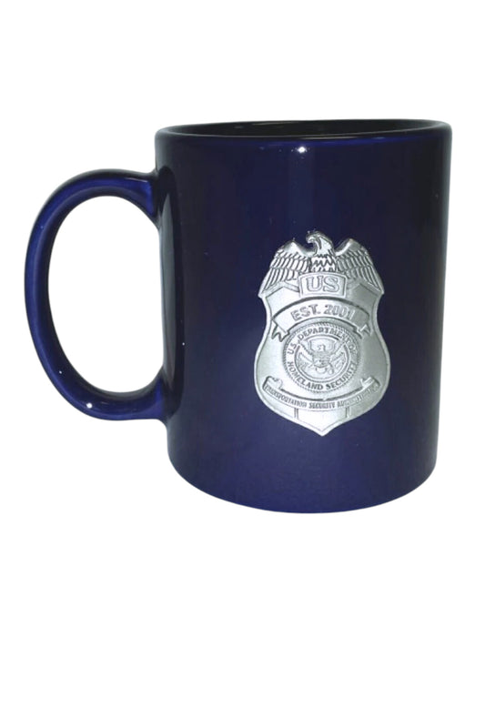 TSA MUG WITH PEWTER BADGE