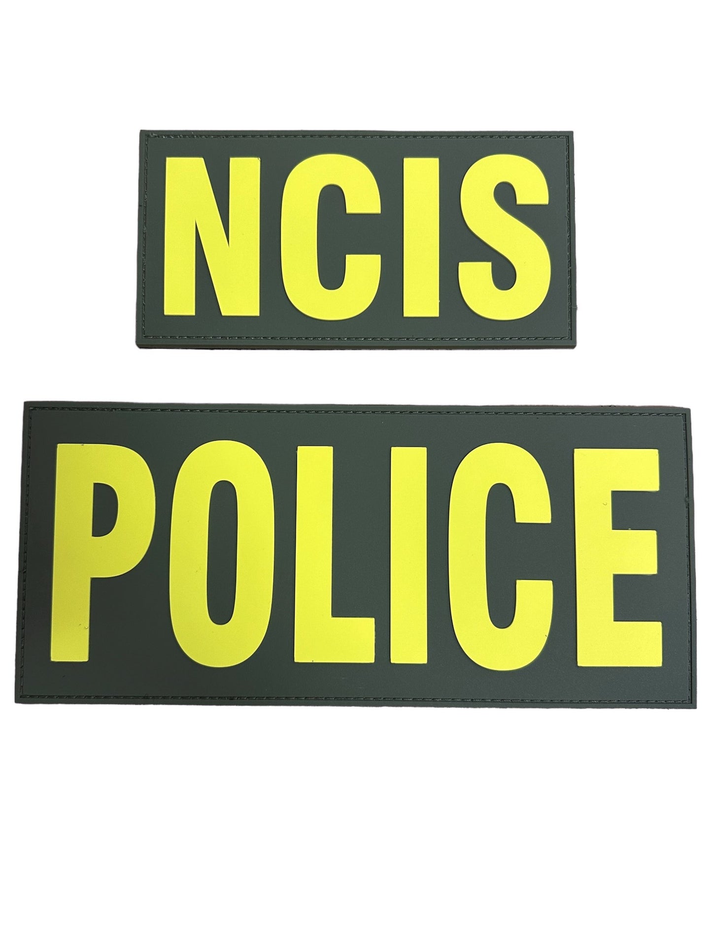 NCIS PVC POLICE PATCH SET-OD GREEN/YELLOW