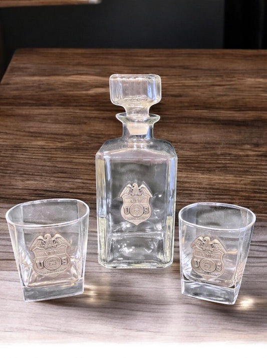 ATF PEWTER DECANTER SET