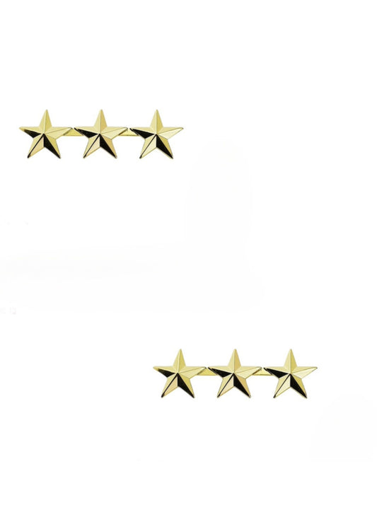 3 STARS PIN PAIRS 1/2" HIGH