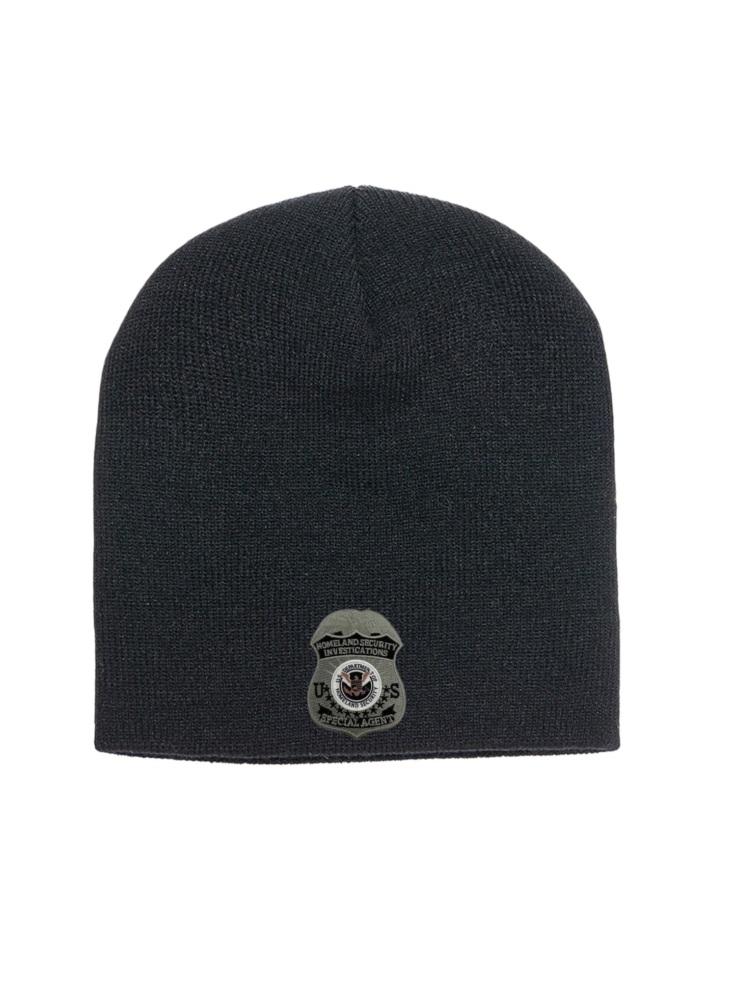 HSI SPECIAL AGENT BADGE SKULL KNIT BEANIE