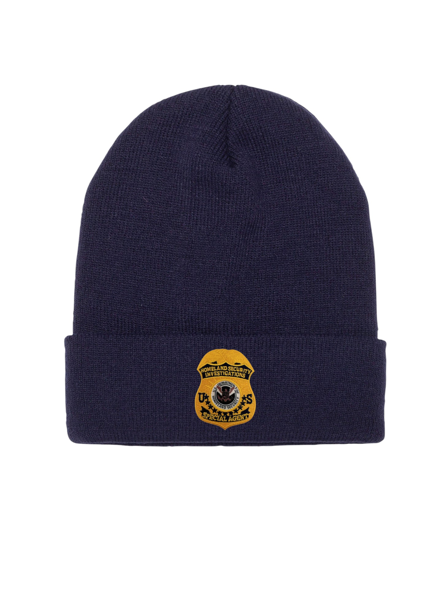 HSI SPECIAL AGENT BADGE CUFFED KNIT BEANIE