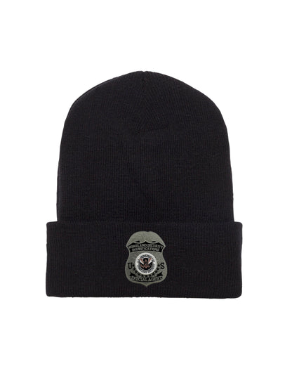 HSI SPECIAL AGENT BADGE CUFFED KNIT BEANIE