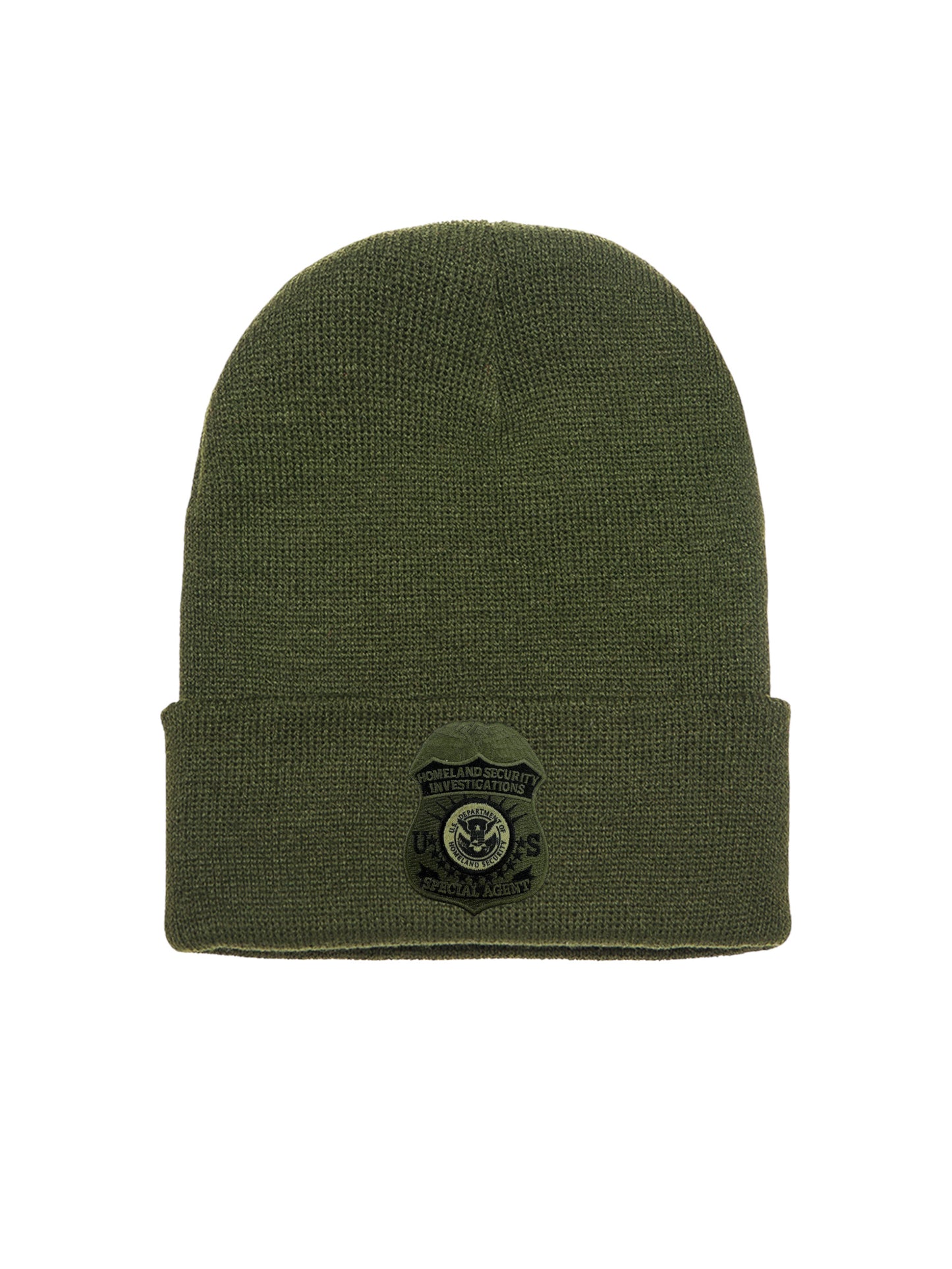 HSI SPECIAL AGENT BADGE CUFFED KNIT BEANIE